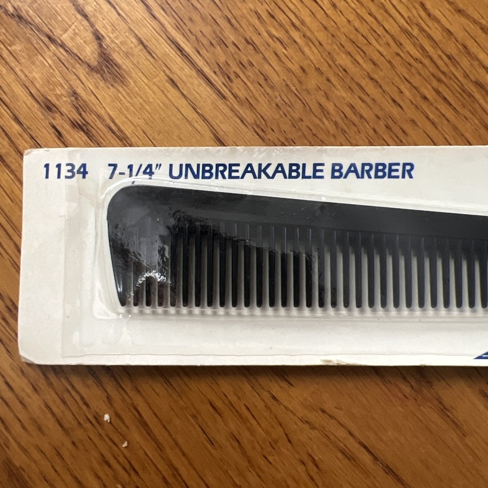 VTG Pro Comb Hard Unbreakable Barber Comb 7" Black Made USA Sealed‎ - Picture 3 of 5